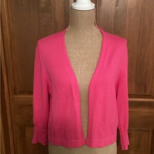 Jude Connally Priscilla Pink Cardigan Cropped V-Neck Sweater